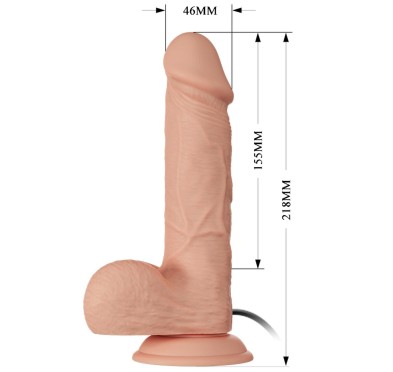 Dildo wibrujący penis z przyssawką 21,8cm